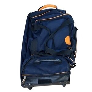 Travelers Club Outdoors 32" Rolling Backpack Duffel Luggage Navy Blue